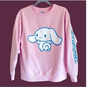 Cinnamoroll Sanrio graphic Sweatshirt, pink, size L